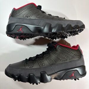 Nike Air Jordan 9 Low Golf Sneakers Black True Red FJ5934 002 Men Sz  11.5 New